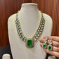 Double Layer Polki Necklace Set & Earrings – Elegant Ethnic Jewelry by Mercy Jewels