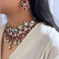 Doublet Moissanite Polki Kundan Necklace Set – Luxe Bridal Jewelry by Mercy Jewels